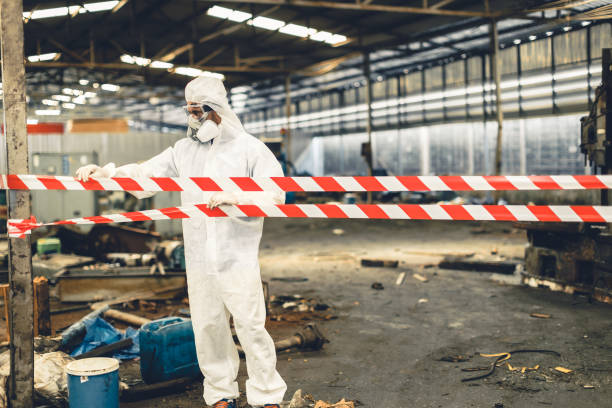 Professional Biohazard Cleanup technician working in Lebanon, OR